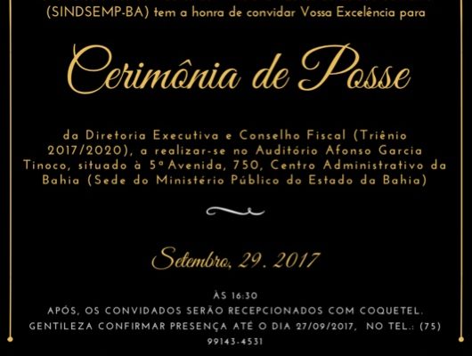 Comunicado nº 06/2017 – Solenidade de Posse