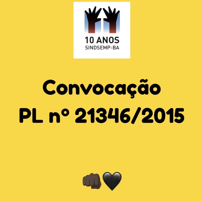 CONVOCAÇÃO PL n° 21.346/2015
