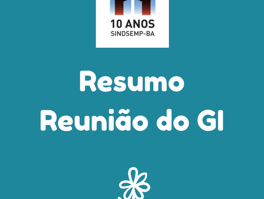 Resumo – Reunião do GI: 21/06