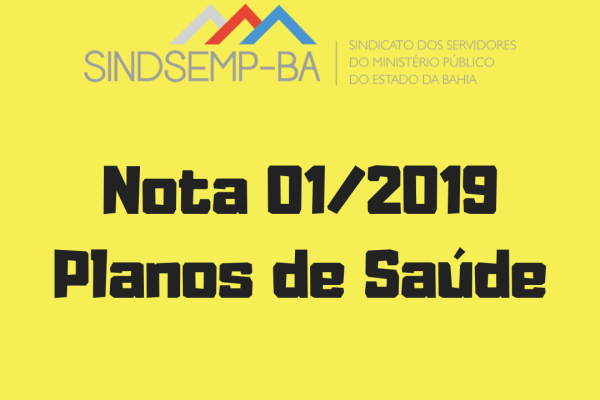 NOTA 01/2019 – Planos de Saúde