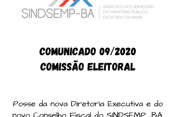 COMUNICADO 09/2020 – Comissão Eleitoral