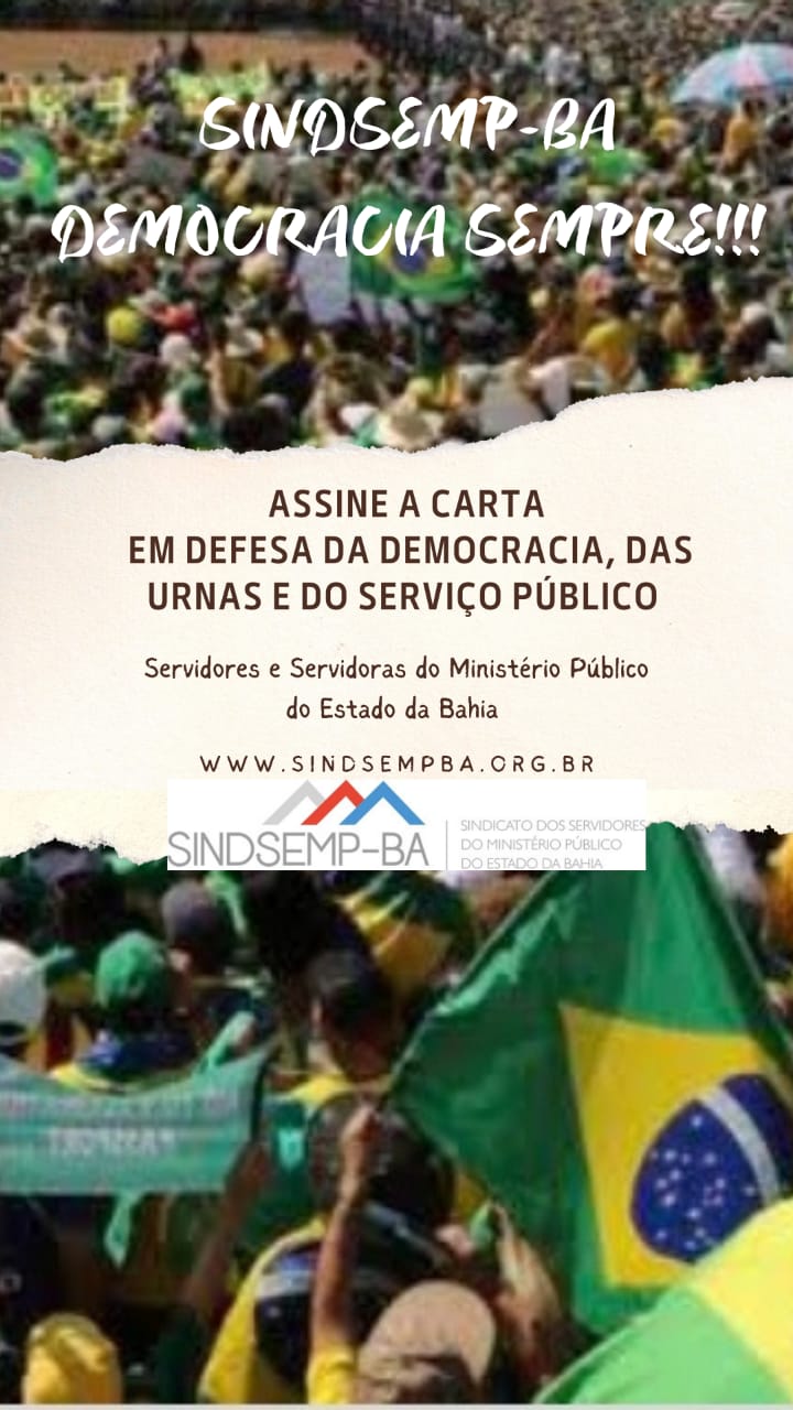 SINDSEMPBA publica Carta aos Brasileiros