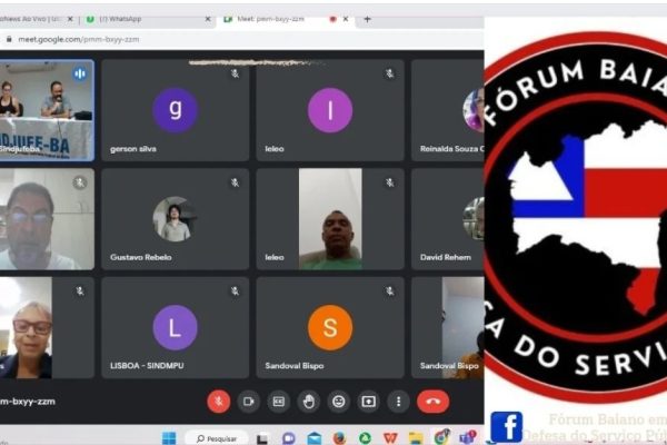 Primeira reunião do Fórum Baiano em Defesa do Serviço Público.