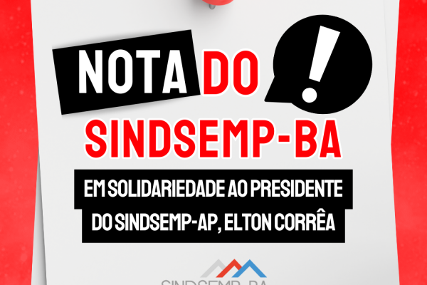 NOTA DO SINDSEMP-BA