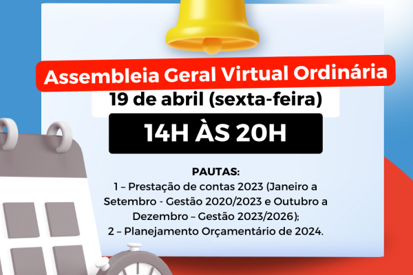 Assembleia Geral Virtual Ordinária do SINDSEMP-BA acontece nesta sexta-feira, 19