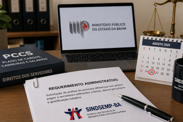 Férias, abono e 13º: Sindicato solicita análise de possíveis diferenças após novo PCCS