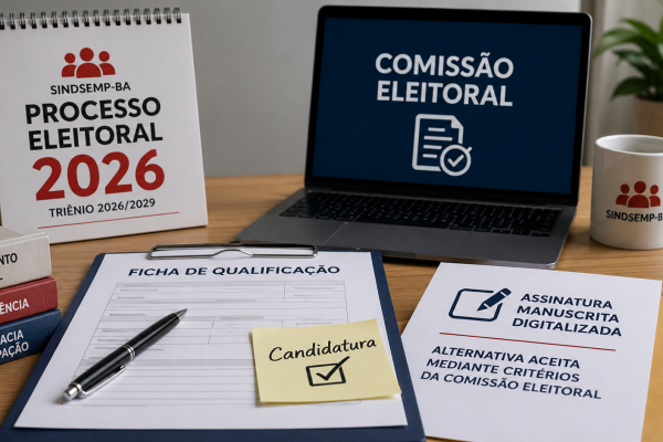 Comissão Eleitoral do SINDSEMP-BA esclarece método alternativo para assinatura da Ficha de Qualificação