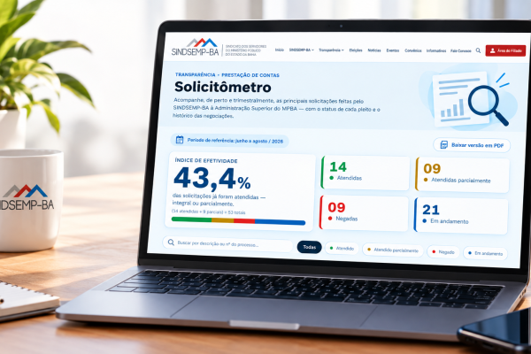 SINDSEMP-BA moderniza Solicitômetro e disponibiliza dados diretamente no site